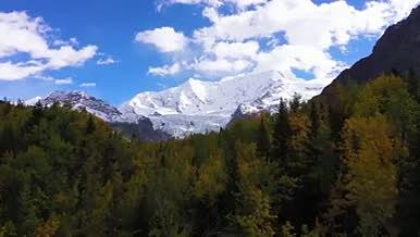 西藏米堆冰川航拍风景视频的预览图